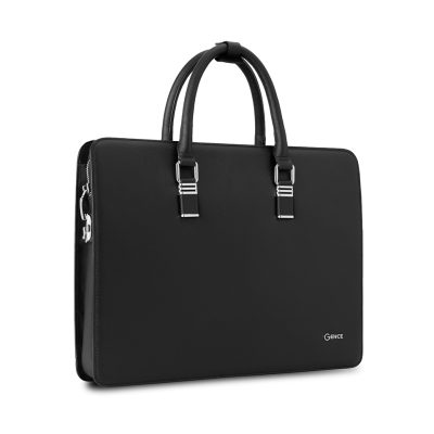 High-quality men's leather briefcase with lock number CGL08